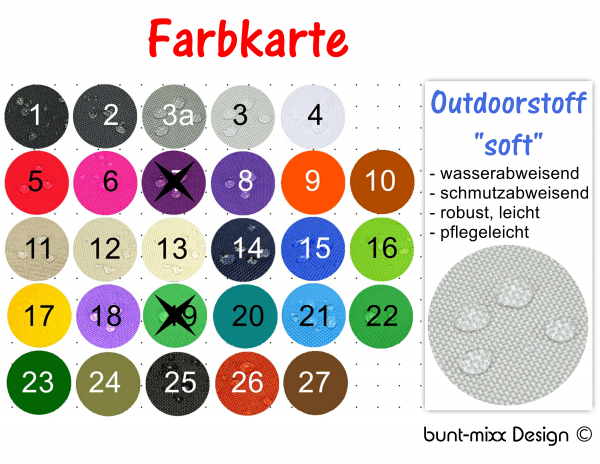 Türstopper dunkelgrau mit Mond Monphasen silberfarben, Türpuffer Outdoorstoff, by BuntMixxDESIGN